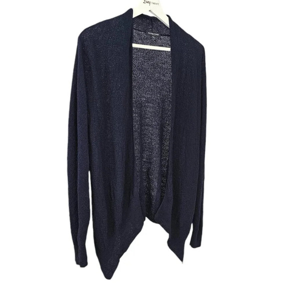 Eileen Fisher Womens 100% Wool Textured High Low Long Sleeve Open Front Size MP - Picture 3 of 8